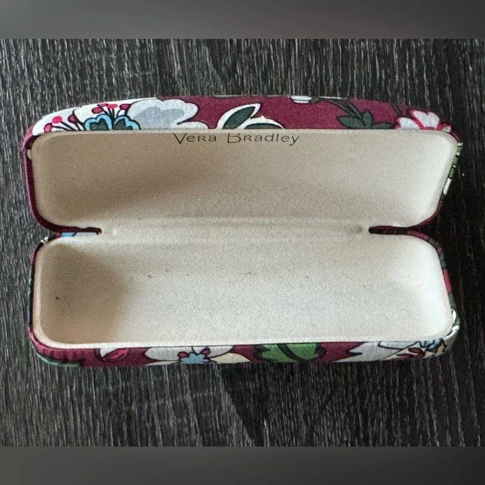 Vera Bradley Floral Boho Vibe Patterned, Hinged Hard ClamShell Sunglasses Case